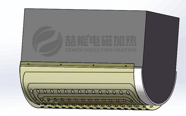 310不銹鋼管道電磁加熱設(shè)計(jì)半圓形加熱效果圖